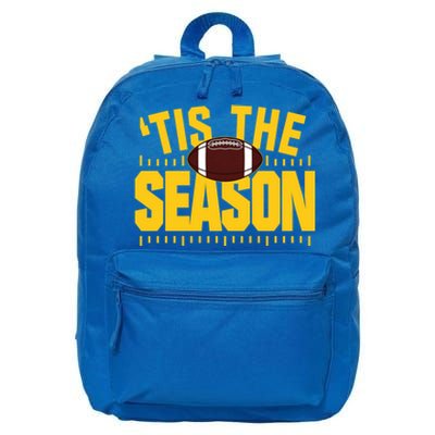 Funny Tis The Season Football Fan Gold Print Gift 16 in Basic Backpack