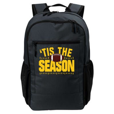 Funny Tis The Season Football Fan Gold Print Gift Daily Commute Backpack