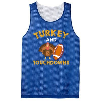 Football Thanksgiving Turkey And Touchdowns Gift Mesh Reversible Basketball Jersey Tank