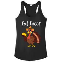 Funny Thanksgiving Turkey Day Eat Tacos Ladies PosiCharge Competitor Racerback Tank