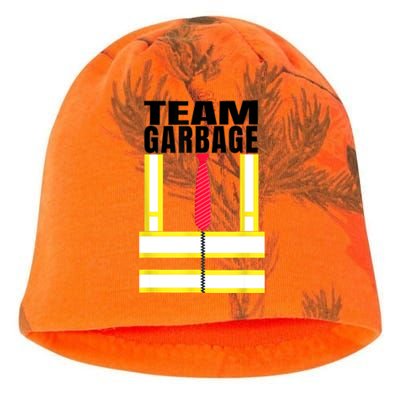 Funny Trash Truck Trump Orange Vest Make Garbage Great Again Gift Kati - Camo Knit Beanie