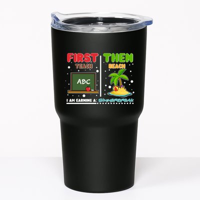 First Teach Then Beach I Am Earning A Summerbreak Tumbler