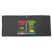 First Teach Then Beach I Am Earning A Summerbreak Large Microfiber Waffle Golf Towel