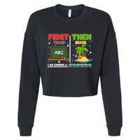 First Teach Then Beach I Am Earning A Summerbreak Cropped Pullover Crew