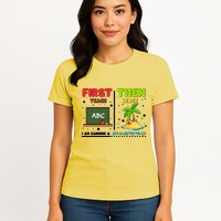 First Teach Then Beach I Am Earning A Summerbreak Womens T-Shirt