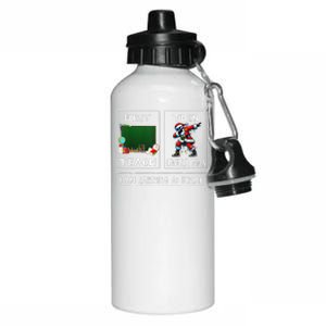 First Teach Then Christmas IM Earning A Break Teacher Santa Aluminum Water Bottle