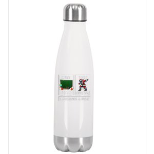 First Teach Then Christmas IM Earning A Break Teacher Santa Stainless Steel Insulated Water Bottle