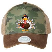 Funny Thanksgiving Turkey Bowling Pin Matching Team Legacy Tie Dye Trucker Hat