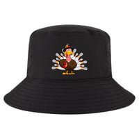 Funny Thanksgiving Turkey Bowling Pin Matching Team Cool Comfort Performance Bucket Hat