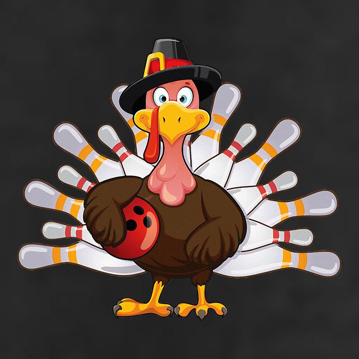 Funny Thanksgiving Turkey Bowling Pin Matching Team Cool Comfort Performance Bucket Hat