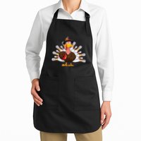 Funny Thanksgiving Turkey Bowling Pin Matching Team Apron