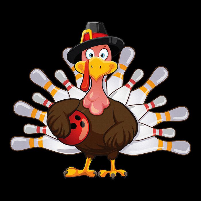 Funny Thanksgiving Turkey Bowling Pin Matching Team Apron