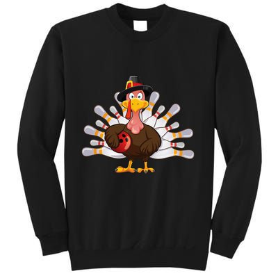 Funny Thanksgiving Turkey Bowling Pin Matching Team Sweatshirt
