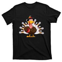 Funny Thanksgiving Turkey Bowling Pin Matching Team T-Shirt