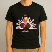 Funny Thanksgiving Turkey Bowling Pin Matching Team T-Shirt