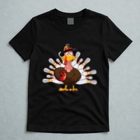Funny Thanksgiving Turkey Bowling Pin Matching Team T-Shirt