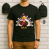 Funny Thanksgiving Turkey Bowling Pin Matching Team T-Shirt