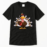 Funny Thanksgiving Turkey Bowling Pin Matching Team Tall T-Shirt