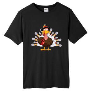 Funny Thanksgiving Turkey Bowling Pin Matching Team Tall Fusion ChromaSoft Performance T-Shirt