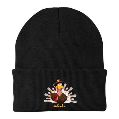 Funny Thanksgiving Turkey Bowling Pin Matching Team Beanie
