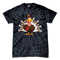 Funny Thanksgiving Turkey Bowling Pin Matching Team Tie-Dye T-Shirt