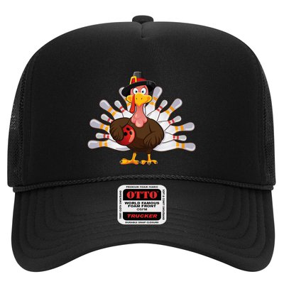 Funny Thanksgiving Turkey Bowling Pin Matching Team Trucker Hat