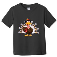 Funny Thanksgiving Turkey Bowling Pin Matching Team Toddler T-Shirt