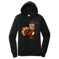 Funny Thanksgiving Turkey Dog Women's Pullover Hoodie