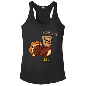 Funny Thanksgiving Turkey Dog Ladies PosiCharge Competitor Racerback Tank