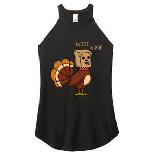 Funny Thanksgiving Turkey Dog Women's Perfect Tri Rocker Tank