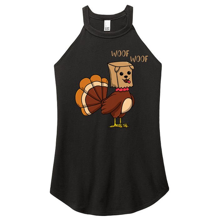 Funny Thanksgiving Turkey Dog Women's Perfect Tri Rocker Tank