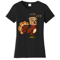 Funny Thanksgiving Turkey Dog Women's T-Shirt