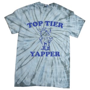 Funny Top Tier Yapper Funny Meme Cowboy Frog Yapping Quote Tie-Dye T-Shirt