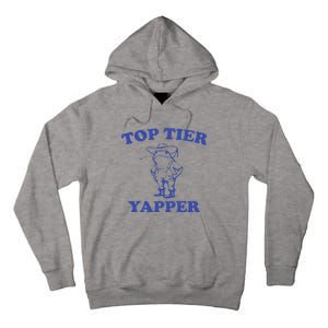 Funny Top Tier Yapper Funny Meme Cowboy Frog Yapping Quote Tall Hoodie