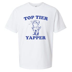 Funny Top Tier Yapper Funny Meme Cowboy Frog Yapping Quote Sueded Cloud Jersey T-Shirt