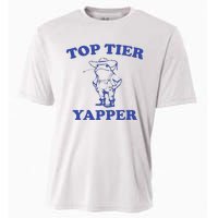 Funny Top Tier Yapper Funny Meme Cowboy Frog Yapping Quote Cooling Performance Crew T-Shirt