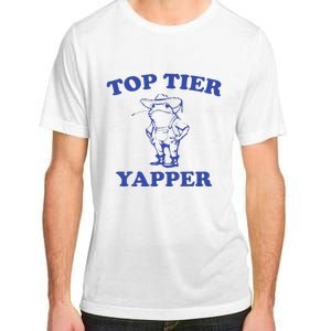 Funny Top Tier Yapper Funny Meme Cowboy Frog Yapping Quote Adult ChromaSoft Performance T-Shirt