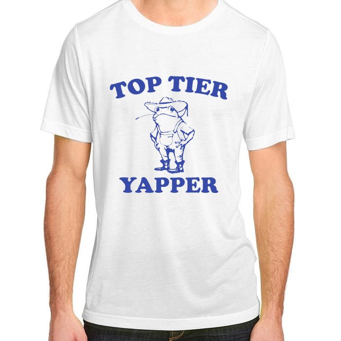 Funny Top Tier Yapper Funny Meme Cowboy Frog Yapping Quote Adult ChromaSoft Performance T-Shirt