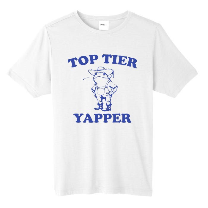 Funny Top Tier Yapper Funny Meme Cowboy Frog Yapping Quote Tall Fusion ChromaSoft Performance T-Shirt