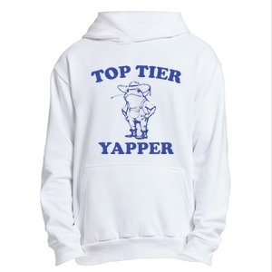 Funny Top Tier Yapper Funny Meme Cowboy Frog Yapping Quote Urban Pullover Hoodie