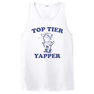 Funny Top Tier Yapper Funny Meme Cowboy Frog Yapping Quote PosiCharge Competitor Tank