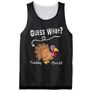 Funny Thanksgiving Turkey Gift Guess What Turkey Butt! Mesh Reversible Basketball Jersey Tank