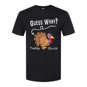 Funny Thanksgiving Turkey Gift Guess What Turkey Butt! Softstyle CVC T-Shirt