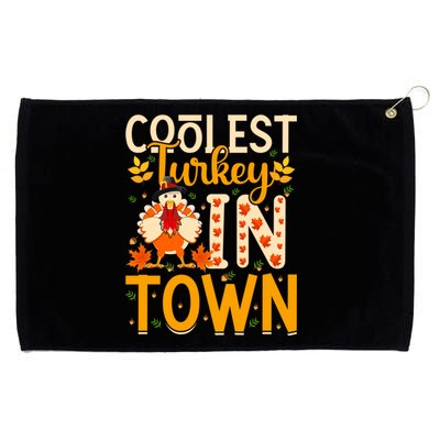 Funny Thanksgiving Turkey Coolest Turkey In Town Gift Grommeted Golf Towel