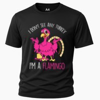 Funny Thanksgiving Turkey Pink Flamingo Pun Performance Shirt