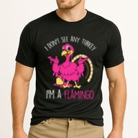 Funny Thanksgiving Turkey Pink Flamingo Pun Performance Shirt
