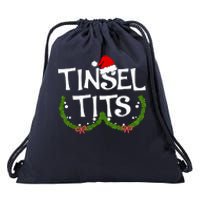 Funny Tinsel Tits Matching Jingle Balls Christmas Couples Drawstring Bag