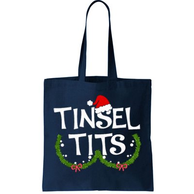 Funny Tinsel Tits Matching Jingle Balls Christmas Couples Tote Bag