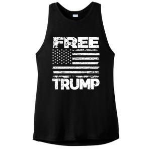 Free Trump Take America Back For President 2024 Trump 24 Usa Ladies PosiCharge Tri-Blend Wicking Tank