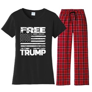 Free Trump Take America Back For President 2024 Trump 24 Usa Women's Flannel Pajama Set